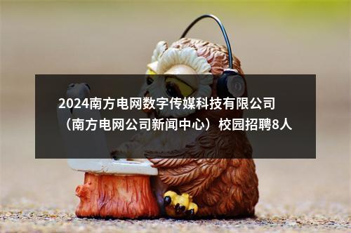 2024南方电网数字传媒科技有限公司（南方电网公司新闻中心）校园招聘8人公告 图片