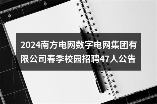 2024南方电网数字电网集团有限公司春季校园招聘47人公告 图片