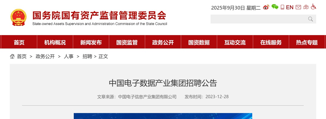 2023中国电子数据产业集团招聘公告 图片